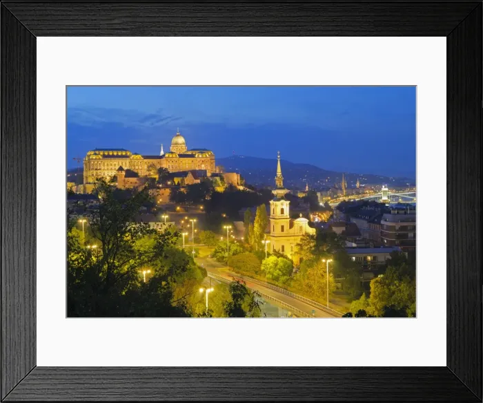Framed Print : Royal Palace, Banks of the Danube, UNESCO World Heritage Site, Budapest, Hungary, Europe