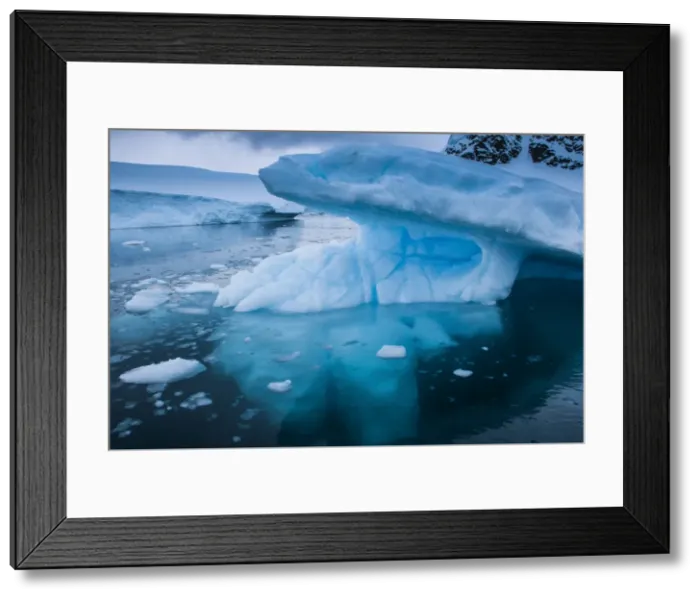 Framed Print : Huge glaciers shining blue, Danco Island, Antarctica, Polar Regions Framed Print : Huge glaciers shining blue, Danco Island, Antarctica, Polar Regions