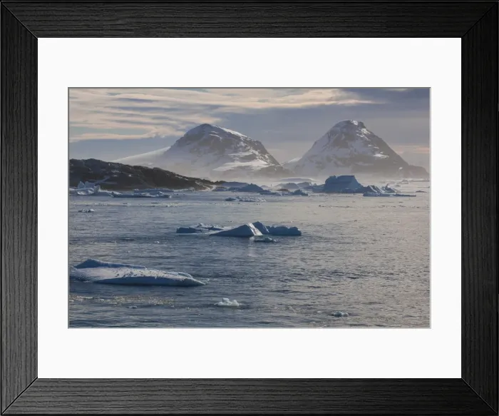 Framed Print : Moody light over the icebergs and glaciers in Cierva Cove, Antarctica, Polar Regions Framed Print : Moody light over the icebergs and glaciers in Cierva Cove, Antarctica, Polar Regions