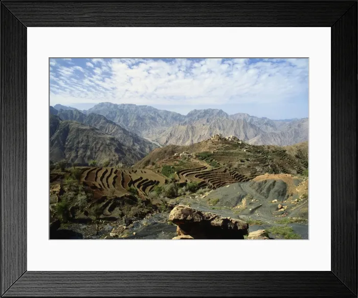 Framed Print : Remote Mountain Village, Yemen Framed Print : Remote Mountain Village, Yemen