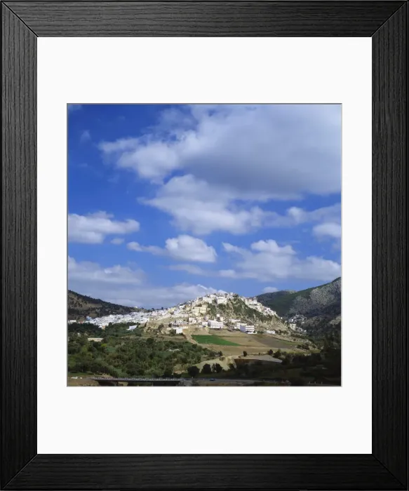 Framed Print : Distant View of Moulay Idriss, Morocco Framed Print : Distant View of Moulay Idriss, Morocco