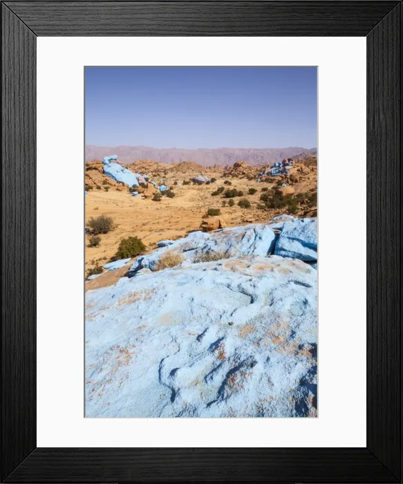 Framed Print : Painted Rocks, work of the Belgian Artist Jean Veran, Aguerd Oudad, Tafraoute, Anti Atlas, Morocco, North Africa, Africa Framed Print : Painted Rocks, work of the Belgian Artist Jean Veran, Aguerd Oudad, Tafraoute, Anti Atlas, Morocco, North Africa, Africa