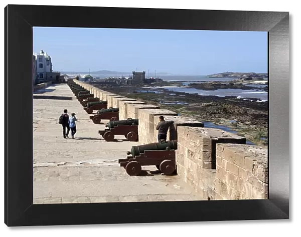 Portuguese cannons along the ramparts, Essaouira, Atlantic coast, Morocco, North Africa, Africa
