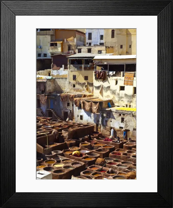 Framed Print : The Tanneries, Medina (old town), Fes, Morocco, North Africa, Africa Framed Print : The Tanneries, Medina (old town), Fes, Morocco, North Africa, Africa