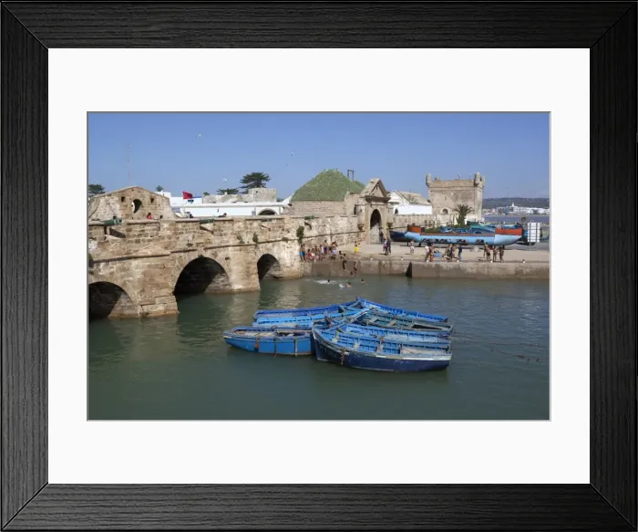 Framed Print : Fishing boats below the ramparts of the old fort, Essaouira, Atlantic coast, Morocco, North Africa, Africa Framed Print : Fishing boats below the ramparts of the old fort, Essaouira, Atlantic coast, Morocco, North Africa, Africa