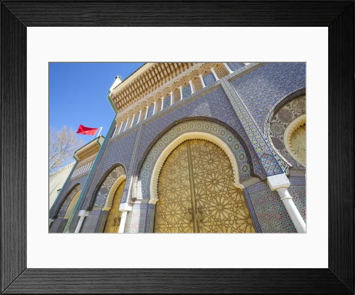 Framed Print : Royal Palace door, Fes, Morocco, North Africa, Africa Framed Print : Royal Palace door, Fes, Morocco, North Africa, Africa