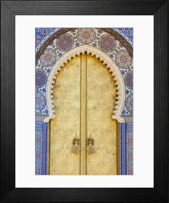 Framed Print : Royal Palace door, Fes, Morocco, North Africa, Africa Framed Print : Royal Palace door, Fes, Morocco, North Africa, Africa
