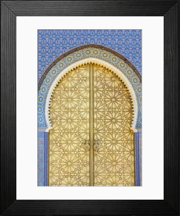 Framed Print : Royal Palace door, Fes, Morocco, North Africa, Africa Framed Print : Royal Palace door, Fes, Morocco, North Africa, Africa