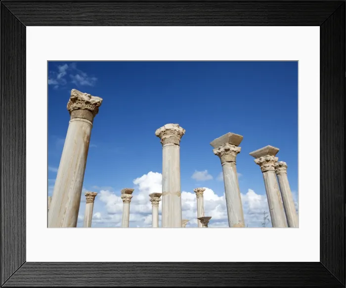 Framed Print : The columns of the central basilica, Apollonia, Libya, North Africa, Africa Framed Print : The columns of the central basilica, Apollonia, Libya, North Africa, Africa