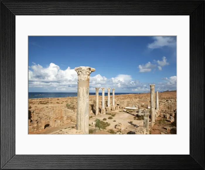 Framed Print : View from the central basilica, Apollonia, Libya, North Africa, Africa Framed Print : View from the central basilica, Apollonia, Libya, North Africa, Africa