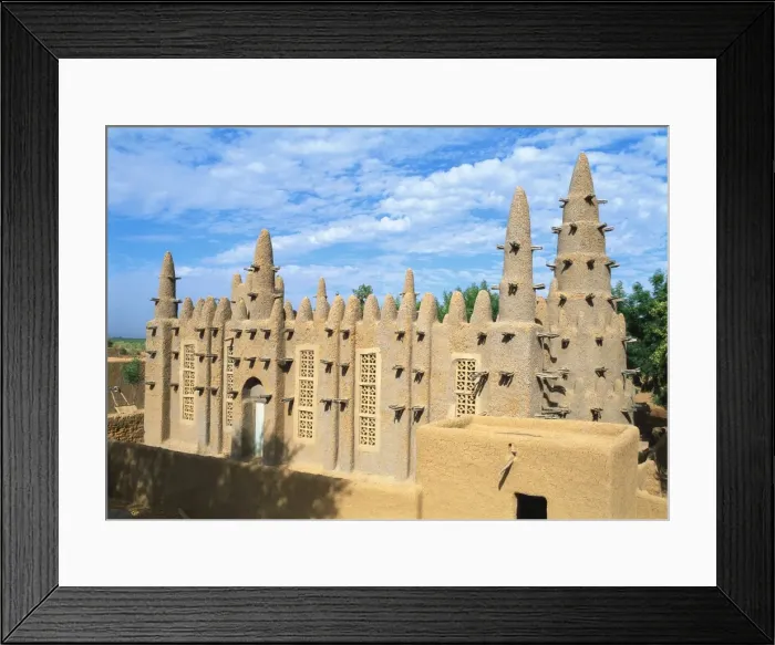 Framed Print : Mosque in Bozo, Mopti, Mali, Africa Framed Print : Mosque in Bozo, Mopti, Mali, Africa