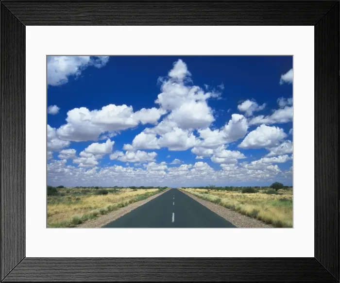 Framed Print : Road Leading to the Hoizon, Namibia, Africa Framed Print : Road Leading to the Hoizon, Namibia, Africa