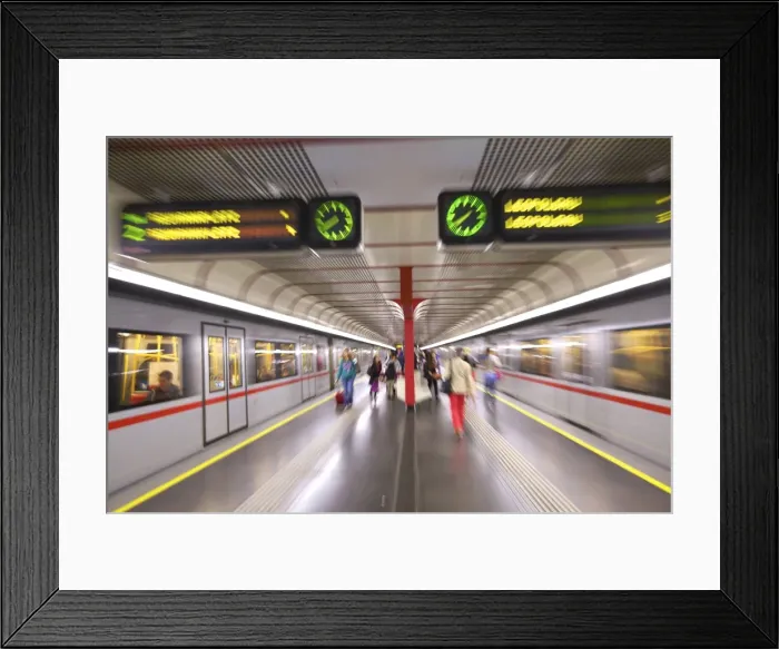 Framed Print : U-Bahn, Vienna, Austria, Europe Framed Print : U-Bahn, Vienna, Austria, Europe