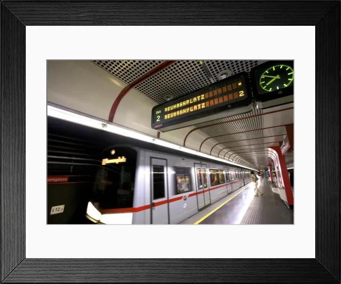 Framed Print : U-Bahn, Vienna, Austria, Europe Framed Print : U-Bahn, Vienna, Austria, Europe