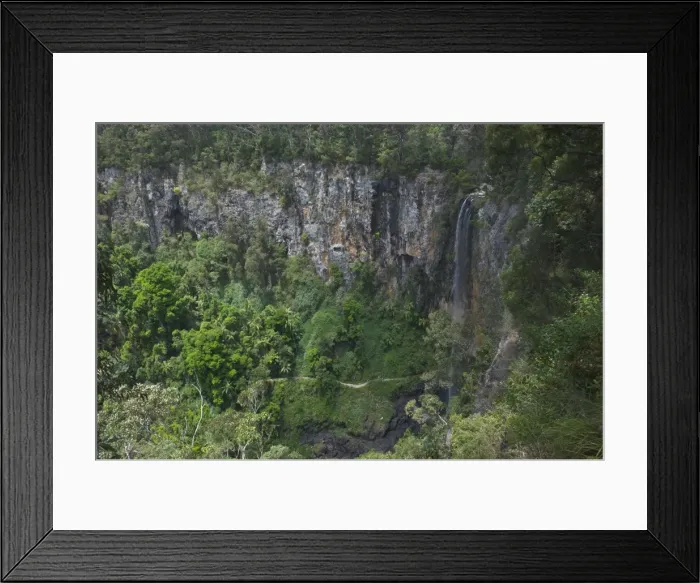 Framed Print : Waterfall in the Springbrook National Park, New South Wales, Australia, Pacific Framed Print : Waterfall in the Springbrook National Park, New South Wales, Australia, Pacific