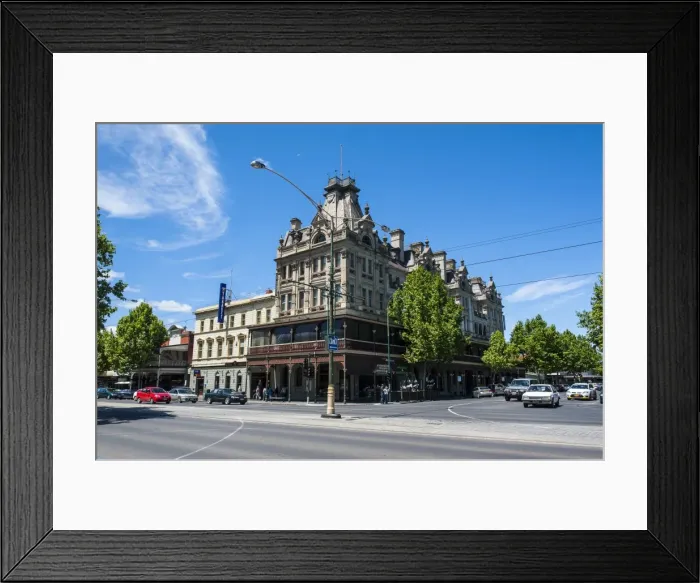 Framed Print : Historical Shamrock Hotel, Bendigo, Victoria, Australia, Pacific Framed Print : Historical Shamrock Hotel, Bendigo, Victoria, Australia, Pacific