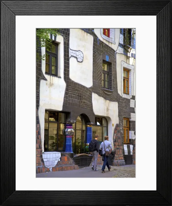 Framed Print : Exterior Kunsthaus Wien Hundertwasser Museum, Vienna, Austria, Central Europe Framed Print : Exterior Kunsthaus Wien Hundertwasser Museum, Vienna, Austria, Central Europe