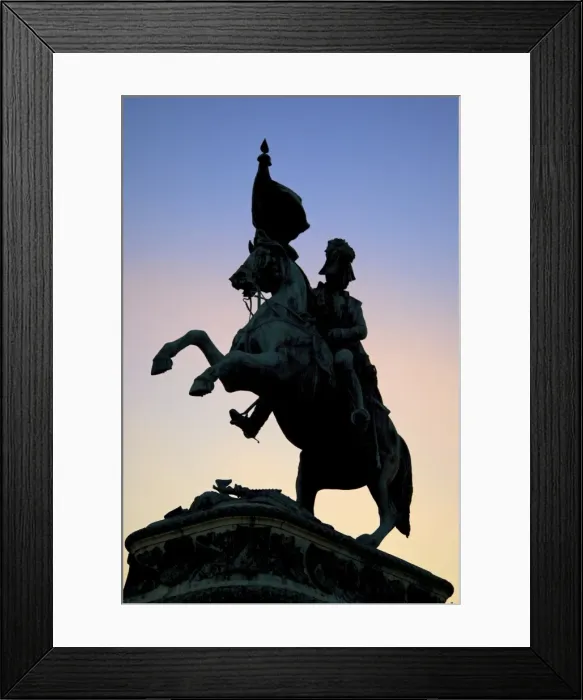 Framed Print : Statue of Emperor Franz Joseph, Vienna, Austria, Europe