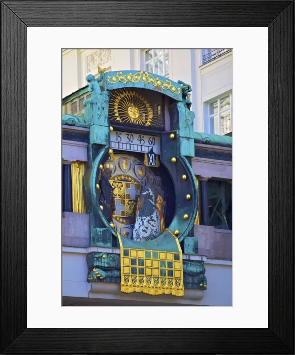Framed Print : Anker Clock, Vienna, Austria, Europe Framed Print : Anker Clock, Vienna, Austria, Europe