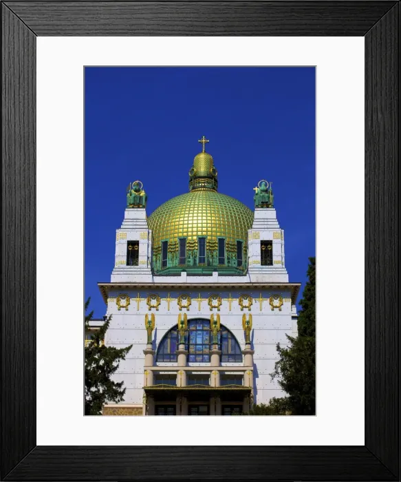Framed Print : Kirche am Steinhof (Church of St. Leopold), the Art Nouveau church designed by Otto Wagner, Vienna, Austria, Europe