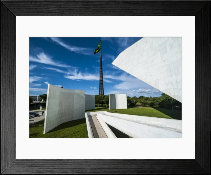 Framed Print : Architecture of Oscar Niemeyer at the Plaza of the Three Powers, Brasilia, UNESCO World Heritage Site, Brazil, South America Framed Print : Architecture of Oscar Niemeyer at the Plaza of the Three Powers, Brasilia, UNESCO World Heritage Site, Brazil, South America