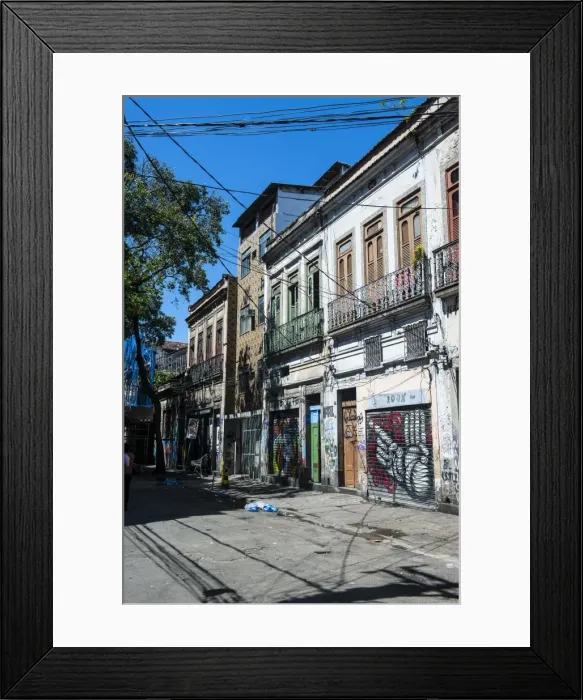Framed Print : Graffiti art work on houses in Lapa, Rio de Janeiro, Brazil, South America Framed Print : Graffiti art work on houses in Lapa, Rio de Janeiro, Brazil, South America