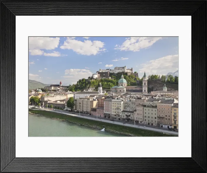 Framed Print : High angle view of the old town with Hohensalzburg Fortress, Dom Cathedral and Kappuzinerkirche Church, UNESCO World Heritage Site, Salzburg, Salzburger Land, Austria, Europe Framed Print : High angle view of the old town with Hohensalzburg Fortress, Dom Cathedral and Kappuzinerkirche Church, UNESCO World Heritage Site, Salzburg, Salzburger Land, Austria, Europe