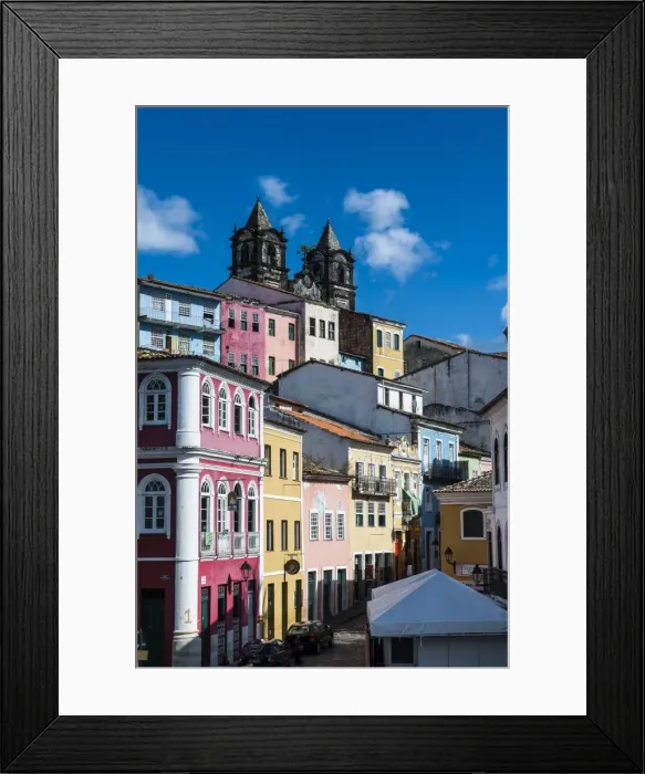 Framed Print : Colonial architecture in the Pelourinho, UNESCO World Heritage Site, Salvador da Bahia, Bahia, Brazil, South America Framed Print : Colonial architecture in the Pelourinho, UNESCO World Heritage Site, Salvador da Bahia, Bahia, Brazil, South America