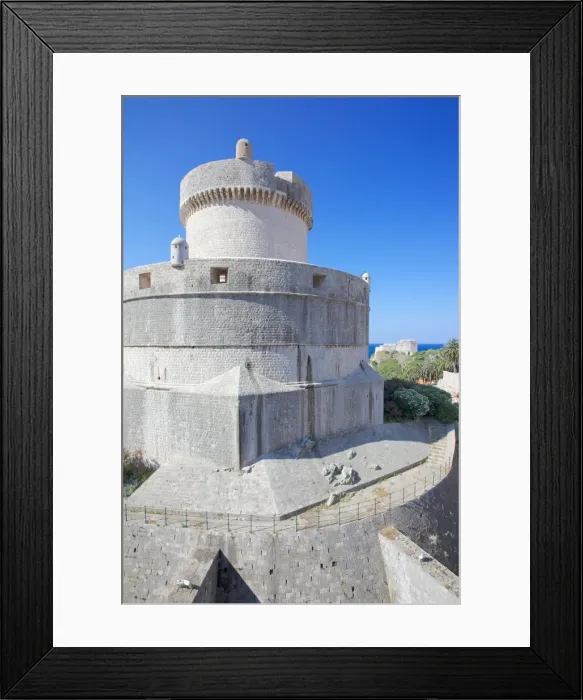 Framed Print : Minceta Fort and Old Town walls, UNESCO World Heritage Site, Dubrovnik, Dalmatia, Croatia, Europe Framed Print : Minceta Fort and Old Town walls, UNESCO World Heritage Site, Dubrovnik, Dalmatia, Croatia, Europe