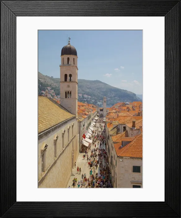 Framed Print : View of Stradun from Walls, Old Town, UNESCO World Heritage Site, Dubrovnik, Dalmatian Coast, Croatia, Europe Framed Print : View of Stradun from Walls, Old Town, UNESCO World Heritage Site, Dubrovnik, Dalmatian Coast, Croatia, Europe