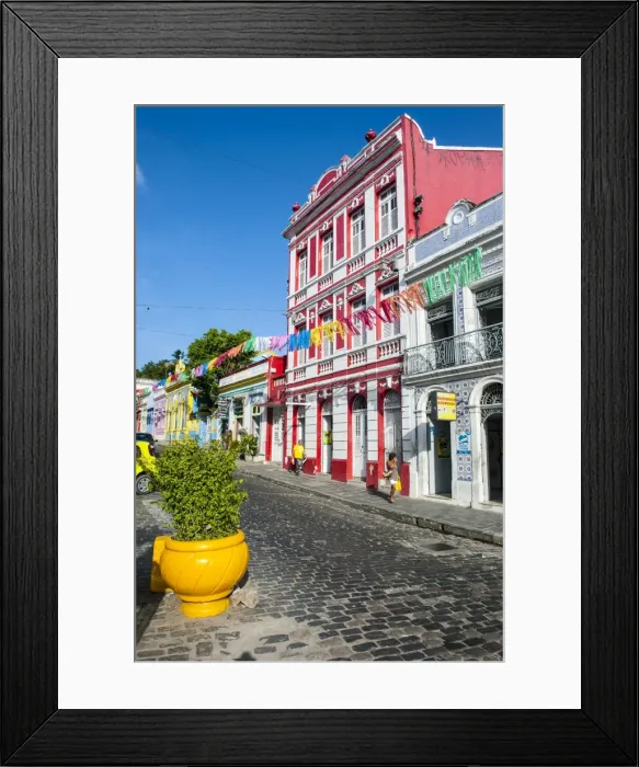 Framed Print : Colourful colonial architecture, Olinda, UNESCO World Heritage Site, Pernambuco, Brazil, South America Framed Print : Colourful colonial architecture, Olinda, UNESCO World Heritage Site, Pernambuco, Brazil, South America
