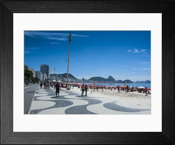 Framed Print : Famous Copacabana, Rio de Janeiro, Brazil, South America Framed Print : Famous Copacabana, Rio de Janeiro, Brazil, South America