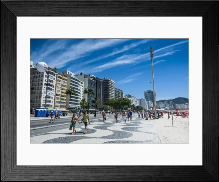 Framed Print : Famous Copacabana, Rio de Janeiro, Brazil, South America Framed Print : Famous Copacabana, Rio de Janeiro, Brazil, South America