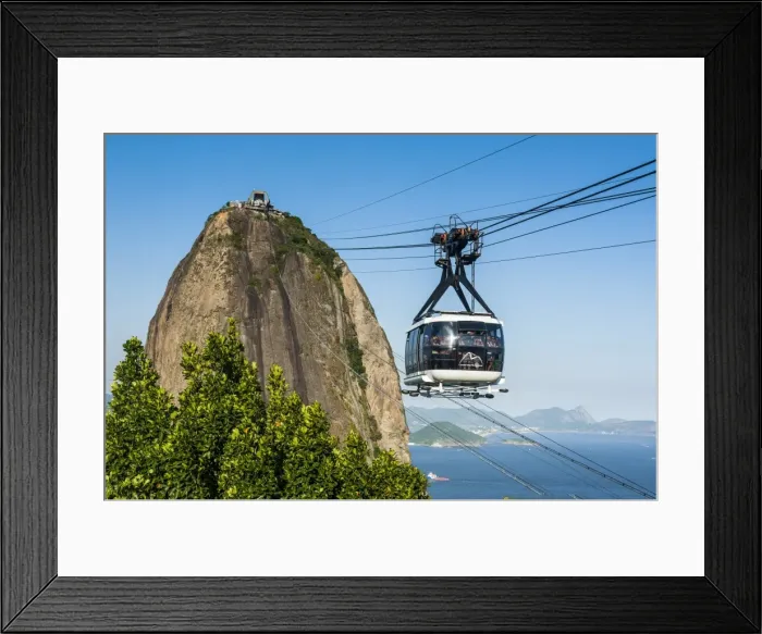 Framed Print : Famous cable car leading up to the Sugarloaf in Rio de Janeiro, Brazil, South America Framed Print : Famous cable car leading up to the Sugarloaf in Rio de Janeiro, Brazil, South America