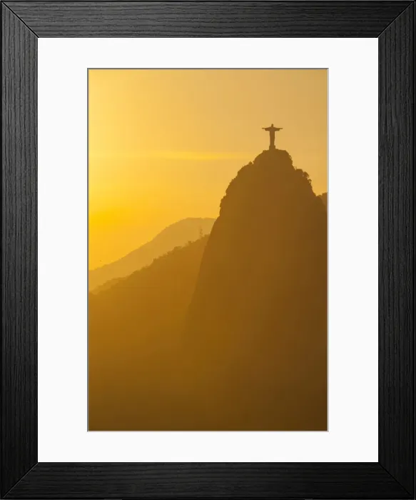 Framed Print : View from the Sugarloaf of Christ the Redeemer statue on Corcovado, Rio de Janeiro, Brazil, South America Framed Print : View from the Sugarloaf of Christ the Redeemer statue on Corcovado, Rio de Janeiro, Brazil, South America