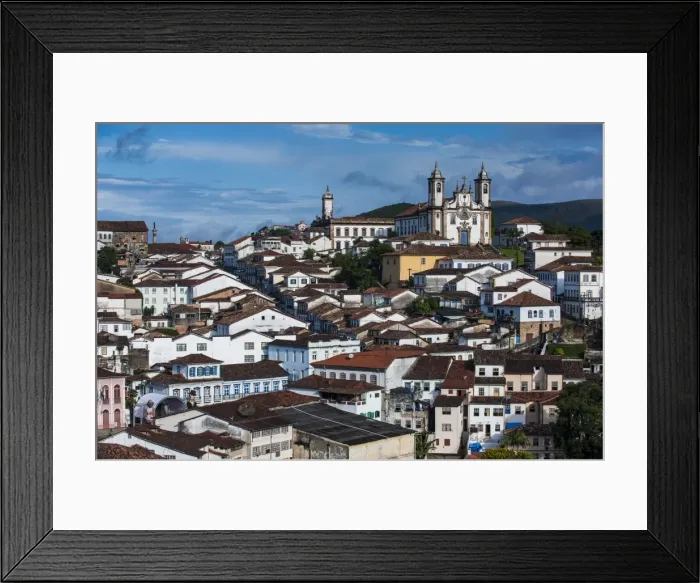 Framed Print : View over the colonial town of Ouro Preto, UNESCO World Heritage Site, MInas Gerais, Brazil, South America Framed Print : View over the colonial town of Ouro Preto, UNESCO World Heritage Site, MInas Gerais, Brazil, South America