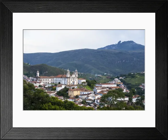 Framed Print : View over the colonial town of Ouro Preto, UNESCO World Heritage Site, MInas Gerais, Brazil, South America Framed Print : View over the colonial town of Ouro Preto, UNESCO World Heritage Site, MInas Gerais, Brazil, South America