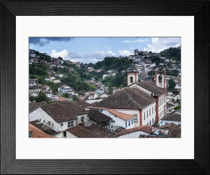 Framed Print : View over the colonial town of Ouro Preto, UNESCO World Heritage Site, MInas Gerais, Brazil, South America Framed Print : View over the colonial town of Ouro Preto, UNESCO World Heritage Site, MInas Gerais, Brazil, South America