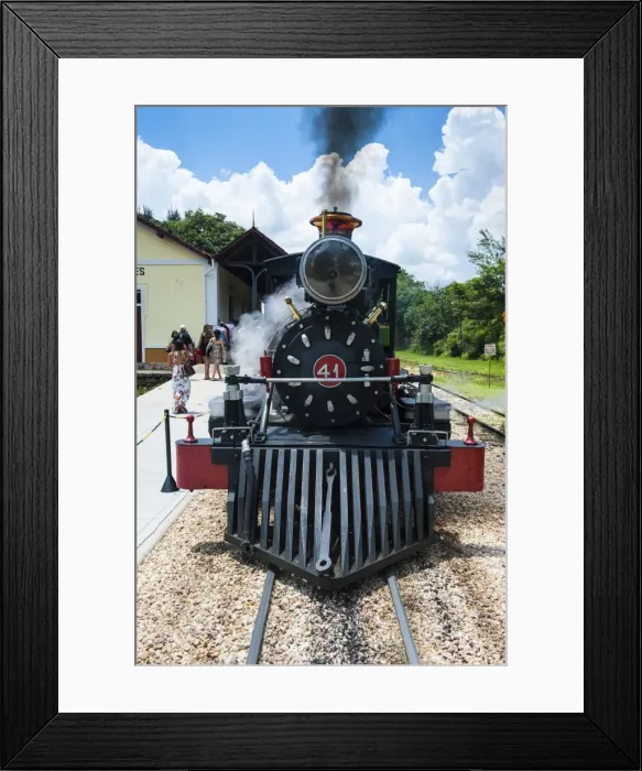 Framed Print : Historical steam train Maria Fumaca in Tiradentes, Minas Gerais, Brazil, South America Framed Print : Historical steam train Maria Fumaca in Tiradentes, Minas Gerais, Brazil, South America