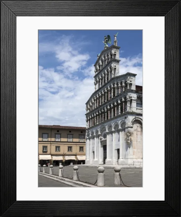 Framed Print : Facade of San Michele, Lucca, Tuscany, Italy, Europe Framed Print : Facade of San Michele, Lucca, Tuscany, Italy, Europe
