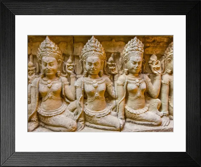 Framed Print : Apsara carvings in the Leper King Terrace in Angkor Thom, Angkor, UNESCO World Heritage Site, Siem Reap Province, Cambodia, Indochina, Southeast Asia, Asia Framed Print : Apsara carvings in the Leper King Terrace in Angkor Thom, Angkor, UNESCO World Heritage Site, Siem Reap Province, Cambodia, Indochina, Southeast Asia, Asia