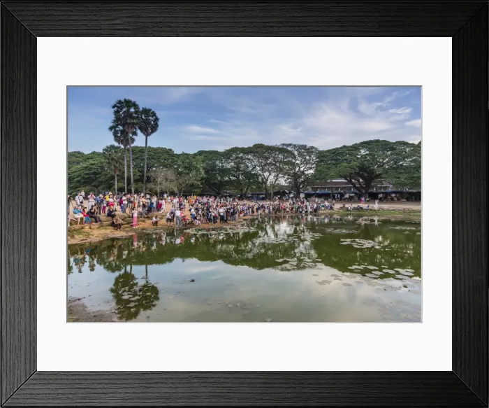 Framed Print : Sunrise over tourists gathered at Angkor Wat, Angkor, UNESCO World Heritage Site, Siem Reap Province, Cambodia, Indochina, Southeast Asia, Asia Framed Print : Sunrise over tourists gathered at Angkor Wat, Angkor, UNESCO World Heritage Site, Siem Reap Province, Cambodia, Indochina, Southeast Asia, Asia