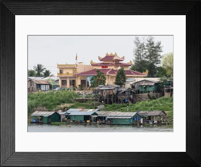 Framed Print : Temple on the Tonle Sap River in Kampong Chhnang, Kampong Chhnang Province, Cambodia, Indochina, Southeast Asia, Asia Framed Print : Temple on the Tonle Sap River in Kampong Chhnang, Kampong Chhnang Province, Cambodia, Indochina, Southeast Asia, Asia