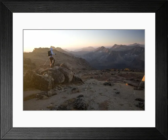 Framed Print : Hiker, Cathedral Provincial Park, British Columbia, Canada, North America Framed Print : Hiker, Cathedral Provincial Park, British Columbia, Canada, North America