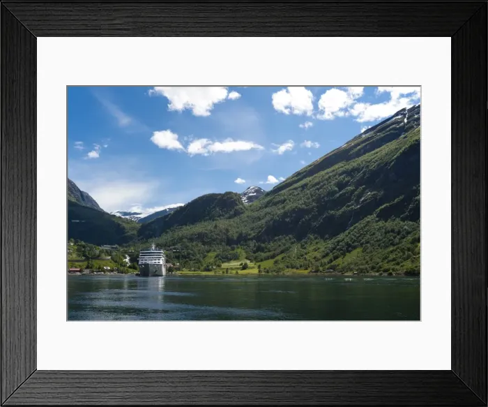 Framed Print : Cruise Ship in Geirangerfjord, UNESCO World Heritage Site, Norway, Scandinavia, Europe Framed Print : Cruise Ship in Geirangerfjord, UNESCO World Heritage Site, Norway, Scandinavia, Europe