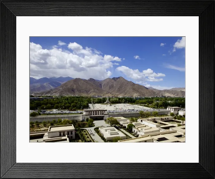 Framed Print : View over the modern Chinese city, Lhasa, Tibet, China, Asia Framed Print : View over the modern Chinese city, Lhasa, Tibet, China, Asia
