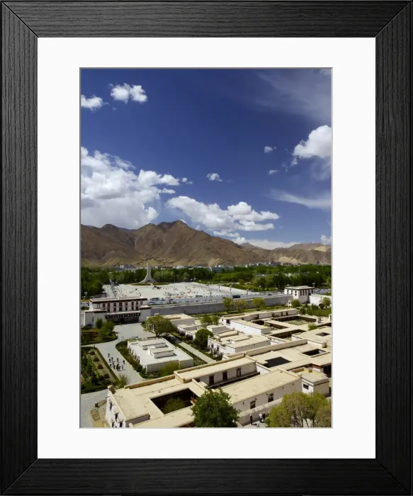 Framed Print : View over the modern Chinese city, Lhasa, Tibet, China, Asia Framed Print : View over the modern Chinese city, Lhasa, Tibet, China, Asia
