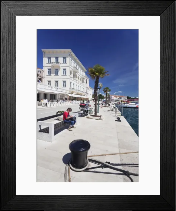 Framed Print : Promenade at the harbour of Porec, Istra, Croatia, Europe Framed Print : Promenade at the harbour of Porec, Istra, Croatia, Europe