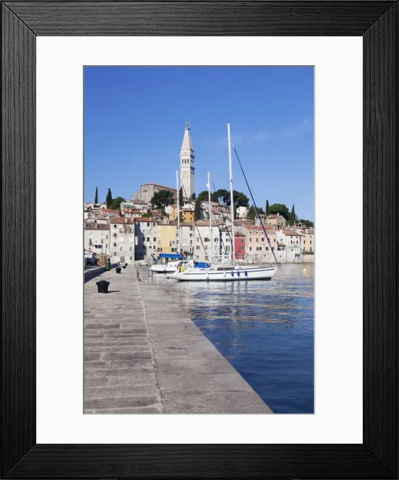 Framed Print : Old town and the cathedral of St. Euphemia, Rovinj, Istria, Croatia, Adriatic, Europe Framed Print : Old town and the cathedral of St. Euphemia, Rovinj, Istria, Croatia, Adriatic, Europe