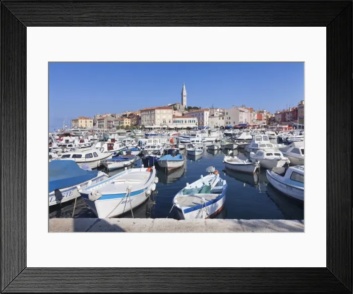 Framed Print : Harbour and the old town with the cathedral of St. Euphemia, Rovinj, Istria, Croatia, Adriatic, Europe Framed Print : Harbour and the old town with the cathedral of St. Euphemia, Rovinj, Istria, Croatia, Adriatic, Europe